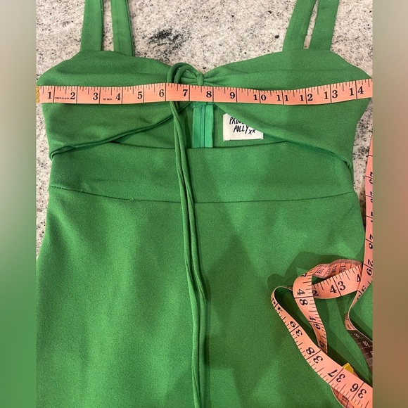 Princess Polly Green Tie Front Cocktail Dress - Picture 4 of 5